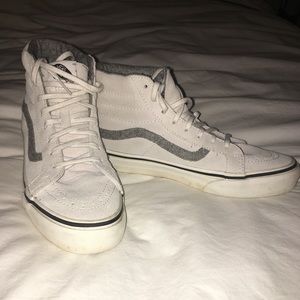 Super cute White/grey hightop vans